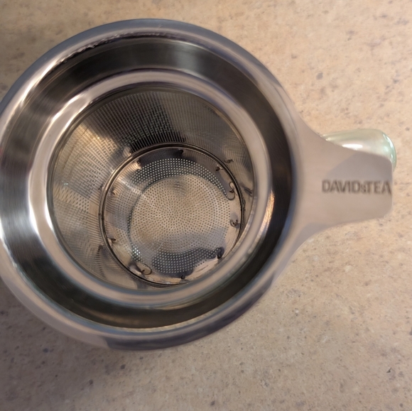 David's Tea - Clear Green Gradient Glass Mug with Handle - Picture 3 of 5